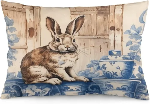 Miniatura 15 de Funda de almohada rústica de 12 x 20 pulgadas, diseño de cabaña en el bosque, súper suave, funda de cojín impresa de doble cara, funda de almohada
