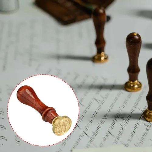 Miniatura 4 de YOKIVE Sello de cera del alfabeto, sello de letras con mango extraíble para decorar postales, ideal para festivales, bodas (dorado, rojo, letra J)