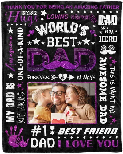 Miniatura 37 de D-Story Mantas personalizadas con imágenes para un papá, para el Día del Padre, mantas con imágenes personalizadas, regalos para el Día del Padre