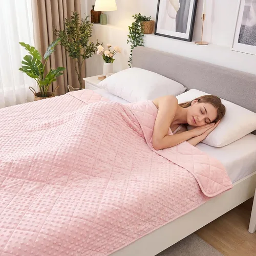 Miniatura 19 de yescool Manta de regazo con peso de 2 libras, manta de regazo pequeña, manta de regazo con peso, manta de regazo con calefacción de enfriamiento