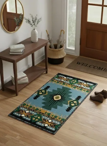 Miniatura 37 de YHSF South West - alfombra estilo nativo americano del suroeste C318 - fácil de limpiar, gruesa, suave, duradera, alfombra inspirada en tribus