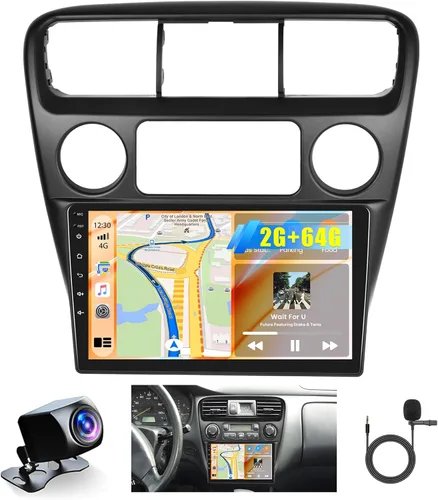 Hikity Estéreo de coche Android para Honda Accord 1998-2002 Radio 2+64 GB 9 pulgadas pantalla táctil Radio de coche inalámbrico Carplay Android Auto