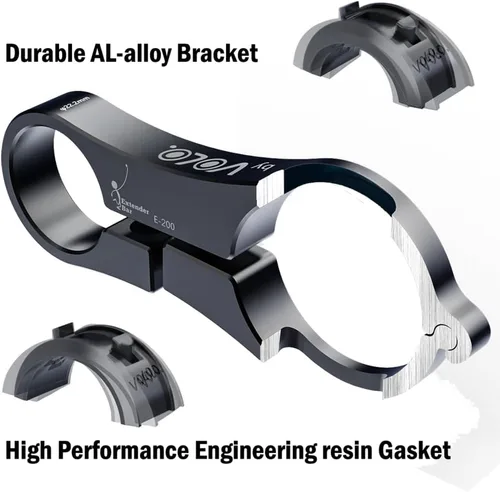 Miniatura 4 de Volo - Extensor de barra estable de aluminio duradero para manillar de bicicleta, soporte de montaje para bicicleta, soporte para soporte