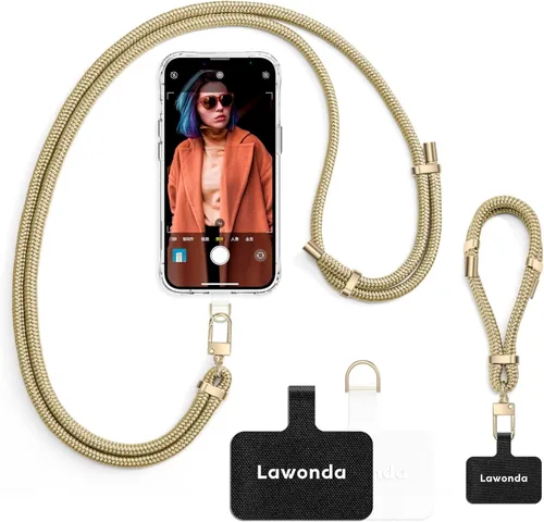 2 Almohadillas Cordón para Teléfono Ajustable Crossbody Correa para Cuello de Teléfono Celular Universal Cordón de Muñeca para Teléfono Móvil + 2pcs