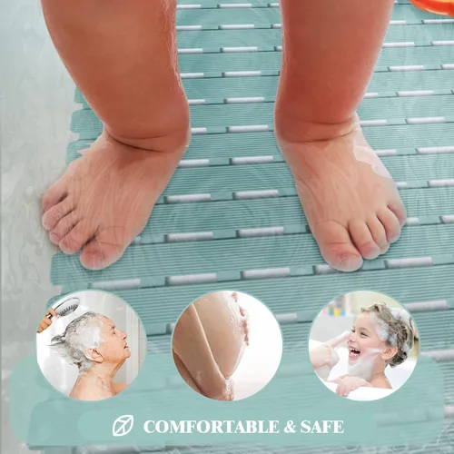 Miniatura 4 de Sheepping - Tapete de ducha antideslizante para bañera, lavable a máquina, tapete de baño antideslizante para bañera, tapete de drenaje rápido