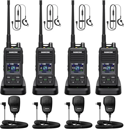 Miniatura 13 de AMCOM - Walkie Talkies comerciales de 5 W, paquete de 2 con micrófono de altavoz IP67 impermeable, llamadas grupales de largo alcance radio