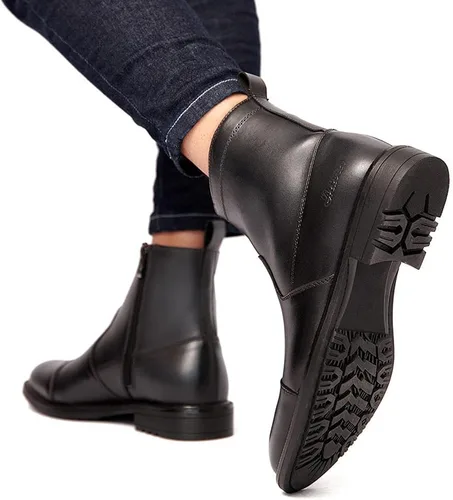 Miniatura 9 de Botas de vestir Chelsea para hombre, botas altas o medias, sin cordones, para negocios, de cuero genuino, para trabajo, uso diario, zapatos casuales