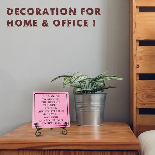 Miniatura 3 de Decoración rosa de oficina: si logro sobrevivir esta semana, me gustaría que mi chaqueta recta estuviera en rosa intenso y mi casco destellara