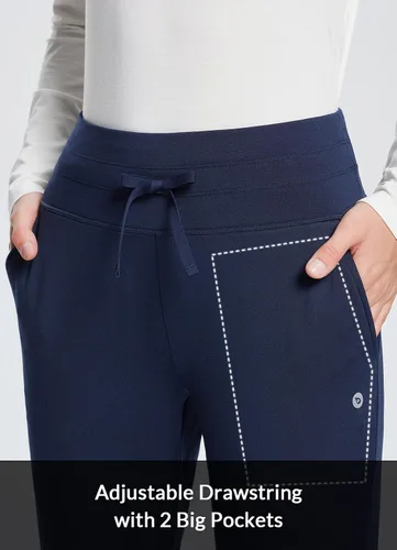 Miniatura 4 de BALEAF Pantalones deportivos con forro polar para mujer, pantalones de senderismo de cintura alta, resistentes al agua, pantalones térmicos de esquí