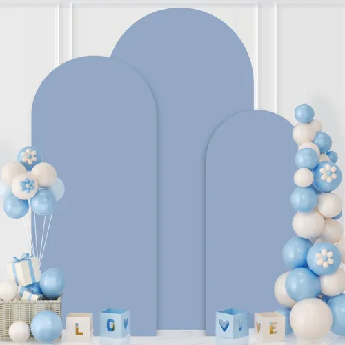Miniatura 16 de MODFUNS Cubierta de Arco de Boda de 6 pies Beige de Spandex Cubiertas de Arco Chiara Cubierta de Telón de Fondo de Arco para Cubiertas de Arco Telón