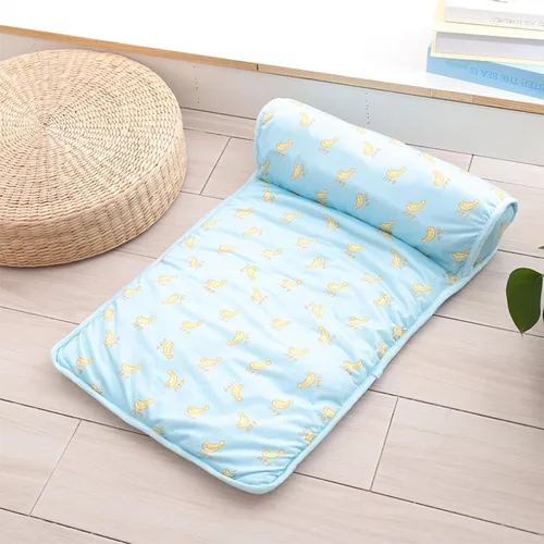 Miniatura 10 de Cama refrescante para gatos y perros 2023, tapete refrescante para mascotas con almohada, portátil, lavable, manta refrescante para mascotas
