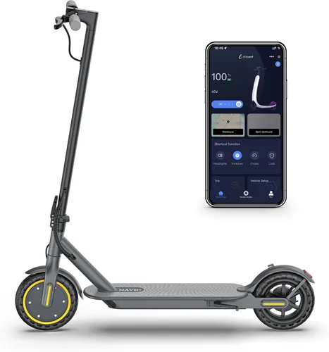NAVIC Scooter eléctrico para adultos, scooter plegable E con motor potente de 350 W/500 W/750 W, neumáticos sólidos de 8.5 pulgadas/10 pulgadas/14