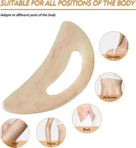 Miniatura 3 de AICNLY Herramienta grande de masaje gua sha, masajeador de drenaje linfático, herramientas de masaje de raspado muscular, herramientas de escultura