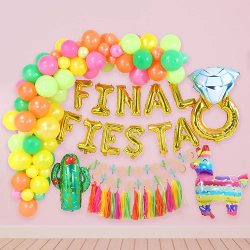 Miniatura 9 de Final Fiesta - Juego de decoraciones para despedida de soltera, telón de fondo, kit de fiesta de última fiesta, decoraciones temáticas mexicanas
