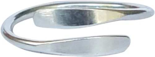 Miniatura 3 de Creations - Anillo de plata de ley 925 hecho a mano, anillo de dedo del pie ajustable, fino clásico delicado dedo abierto, anillos de meñique