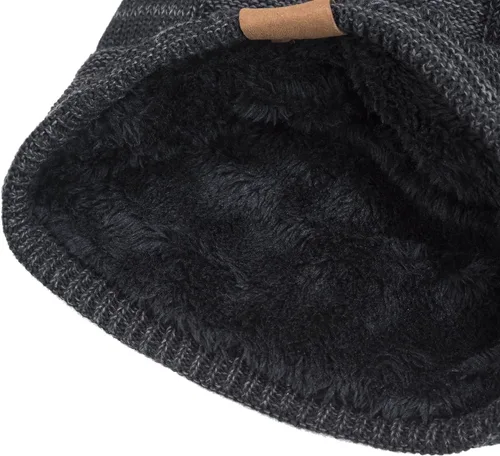 Miniatura 3 de REDESS Gorro para hombre y mujer, gorro de invierno cálido, gorro de punto holgado grueso