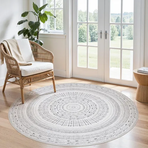 Miniatura 59 de Alfombra grande para sala de estar de 5 x 7: Alfombras marroquíes bohemias, suaves, lavables a máquina, para dormitorio, debajo de la mesa