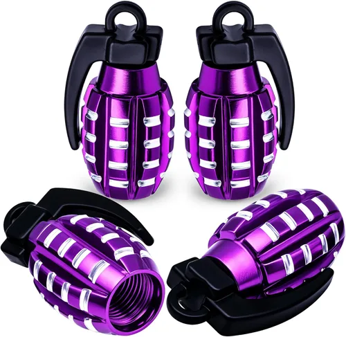 Miniatura 29 de 6 tapas de válvula de neumático, cubiertas universales de válvula de neumático de aleación de aluminio para automóviles, camiones, SUV, Rojo