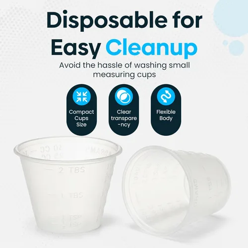Miniatura 5 de Vasos desechables graduados de plástico para medicina Perfect Stix - 1 oz - 500 unidades - Para píldoras mezcladas, medición de medicación, mezcla