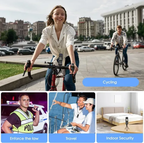Miniatura 2 de kaysunlink Cámara corporal con grabación de audio y video 1080P FHD Mini Policía Portátil Pequeña Cámara Personal Usable en el Cuerpo Videocámara