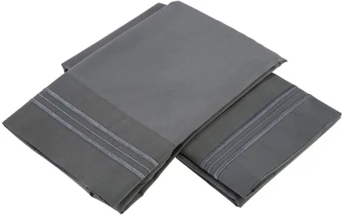Miniatura 2 de Clara Clark A Premier 1800 Collection - Juego de sábanas de 6 piezas con fundas de almohada adicionales, tamaño Queen, gris piedra carbón