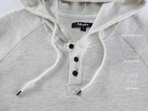 Miniatura 6 de Henley - Sudadera de punto con capucha para hombre
