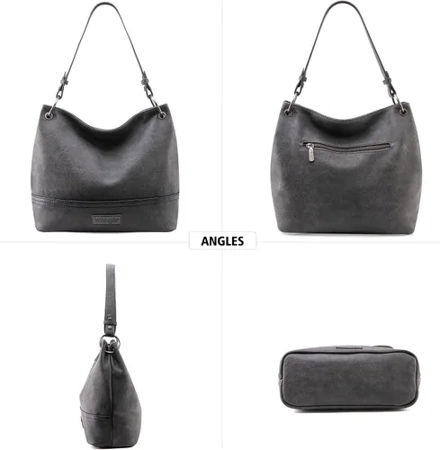 Miniatura 108 de Wrangler Hobo - Bolsas para mujer de cuero vegano con asa superior, bolsos de hombro y bolsos