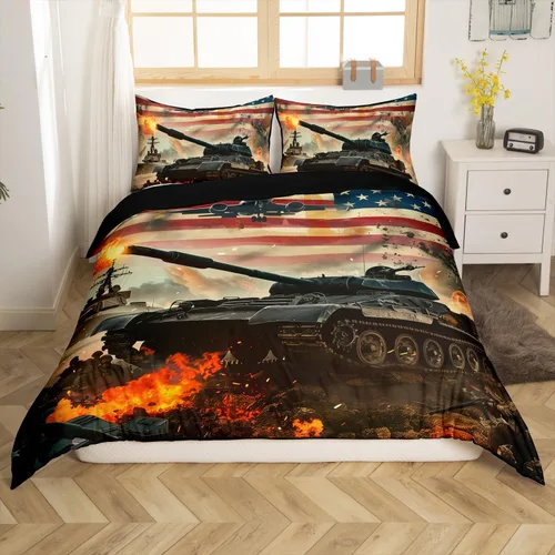 Miniatura 26 de Erosebridal - Juego de ropa de cama con diseño de parque nacional, funda de edredón de montañas humeantes, funda de edredón verde bruma y árbol