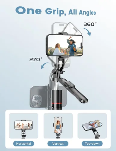 Miniatura 6 de Trípode para selfie stick de 67 pulgadas con luz, soporte de teléfono básico para iPhone y Samsung, trípode extensible todo en uno con control