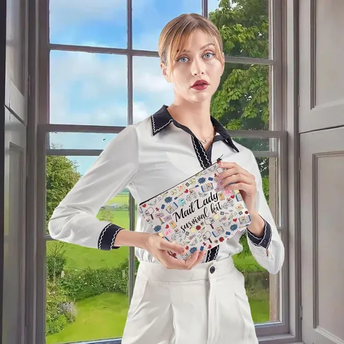 Miniatura 6 de WCGXKO Mail Lady Regalo de agradecimiento Regalo de Mailwoman Regalo It's Me Hi I'm The Mail Lady Bolsa de maquillaje Bolsa de maquillaje, CORREO
