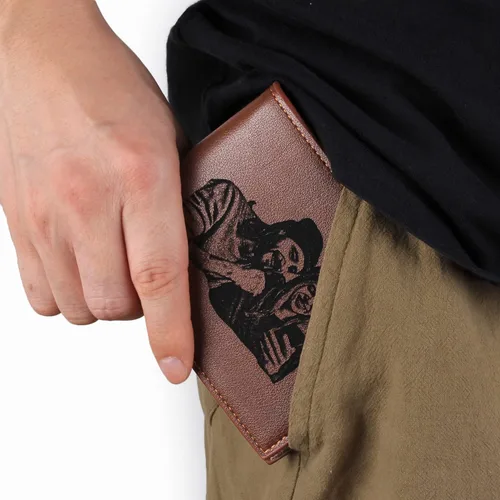 Miniatura 5 de awofer Cartera grabada personalizada con fotos para hombres, regalos personalizados para marido, papá, hijo