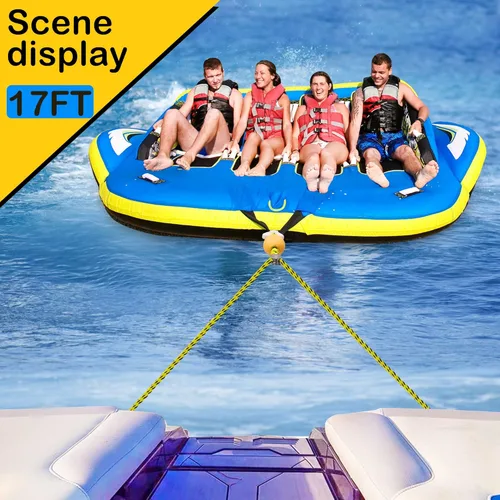 Miniatura 7 de Arnés de remolque resistente para deportes acuáticos con anillos en D, arnés de remolque de barco para tubo remolcable, esquí acuático, wakeboard