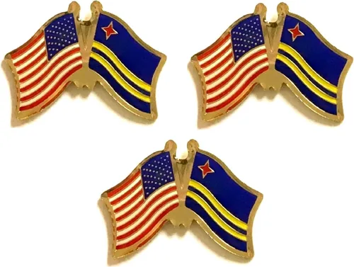 Miniatura 60 de 3 Pines de solapa con banderas de Estados Unidos y países internacionales, paquete de 3 pines dobles con diseño de banderas de Estados Unidos