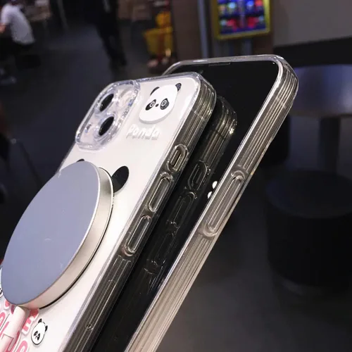 Miniatura 3 de Roemary Pandas - Funda para iPhone 13 Pro Max con diseño MagSafe, carga inalámbrica magnética transparente, funda de TPU transparente para iPhone 13