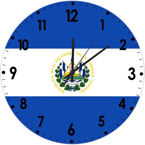 Miniatura 605 de Cheyan Reloj de pared con bandera de Canadá de 12 pulgadas, silencioso, sin tictac, de PVC, funciona con pilas, reloj redondo decorativo, regalo