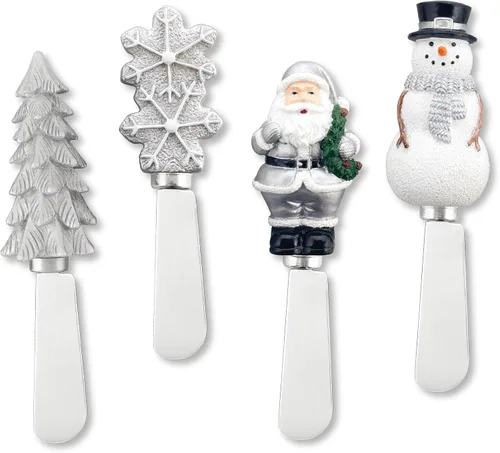 Miniatura 13 de Supreme Housewares Esparcidores de Queso con Diseño de Bastones de Caramelo, Mangos de Resina Pintados a Mano con Cuchillas de Acero Inoxidable