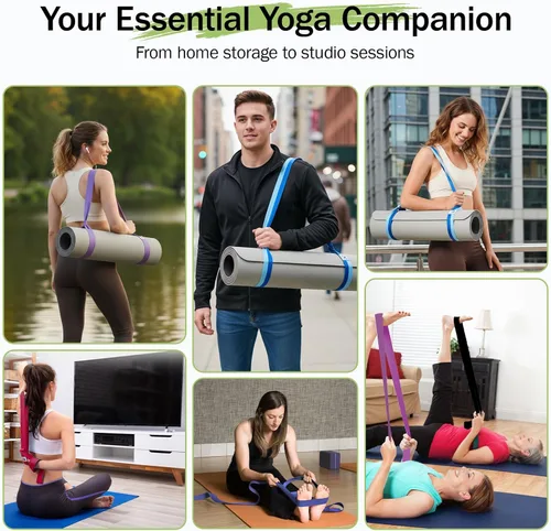Miniatura 8 de Slim Panda Yoga Mat Straps for Carrying, Adjustable Yoga Mat Carrier Sling Fits All Mats(Mat Not Included)