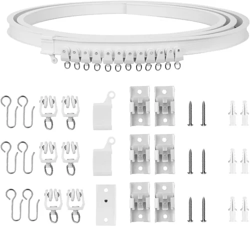 Miniatura 2 de Cortina de techo flexible de 6.6 ft, riel de cortina de techo, riel de cortina de techo, riel de techo, riel de techo para ventana, puerta, cortina