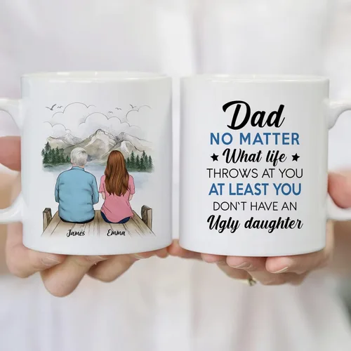 Miniatura 4 de Gossby Taza personalizada para padre - Regalos para padre, regalos para padre, mejores tazas de café para padre, taza personalizada para papá. Padre