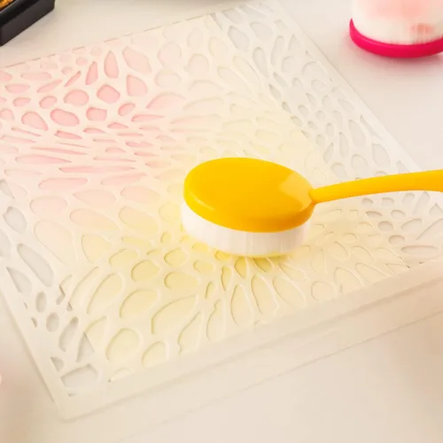 Miniatura 4 de 10 mini pinceles de mezcla de tinta de colores, herramienta de mezcla de tinta con 1 cepillo de silicona de mano, paleta de limpieza para hacer