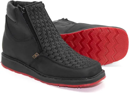 Botas vaqueras para hombre Botton Rojo Doble Cremallera Punta cuadrada Medio trabajo Botines Vaqueros suela roja botas