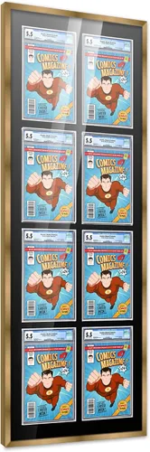 Miniatura 115 de Marco de cómic con paspartú para 8 CGC, CBCS o PGX Graded Comics - Marco de cómic blanco para cómics de 8.125 x 13 pulgadas Marco blanco