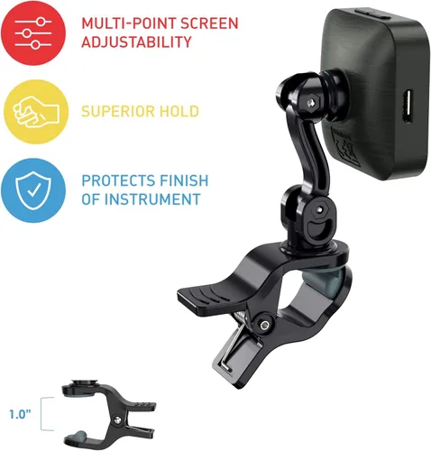 Miniatura 6 de KLIQ EcoTuner - Afinador de clip recargable USB para todos los instrumentos (con cable de carga incluido)