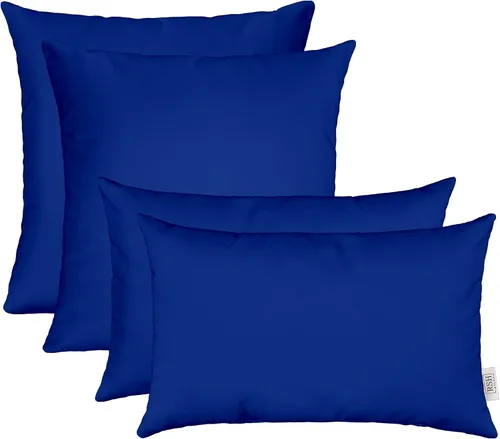 Miniatura 50 de RSH DECOR: Sunbrella Juego de 4 almohadas lumbares y cuadradas 20 x 12 pulgadas y 17 x 17 pulgadas Tela resistente al agua y a la decoloración