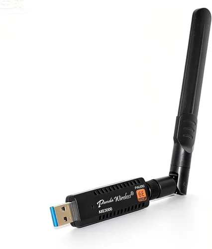 Miniatura 6 de Panda Wireless® PAU0F AXE3000 Tri Band (2.4/5 / 6 GHz) WiFi 6E USB 3.0 Adaptador - Windows 10/11, Zorin, MX Linux, EndeavourOS, Mint, Ubuntu