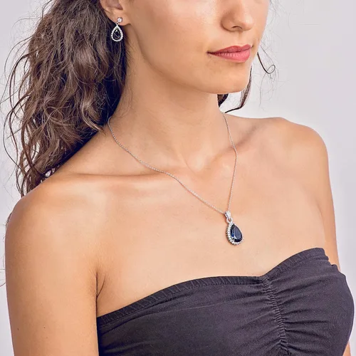 Miniatura 2 de Crystalline Azuria Jewelry Sets for Women Wedding Jewelry Sets Bridal Jewelry Set with Necklace and Earring for Bride Cubic Zirconia Bridesmaid