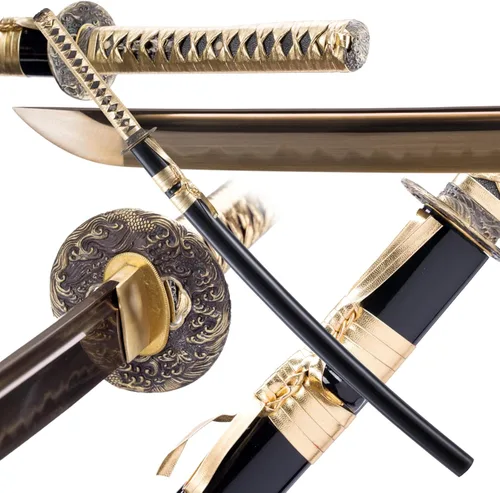Miniatura 15 de Katana Sword, Handmade Samurai Sword 9260 Spring Steel - Plum Blossom Design, Full Tang & Clay Tempered - Ideal for Training, Practice, Collection &