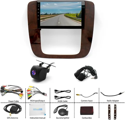 Miniatura 6 de Estéreo de coche doble DIN Android 13 para GMC Yukon para Chevy Tahoe Suburban 07-12 para CarPlay Radio estéreo GPS 2+32G