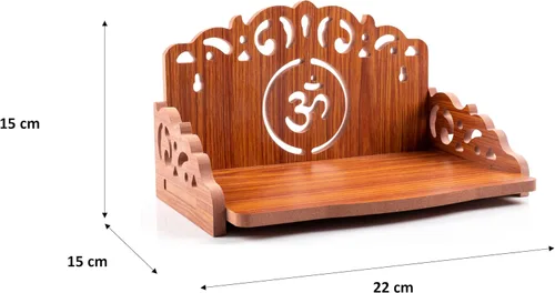 Miniatura 3 de Mesa colgante de madera para colgar en la pared, estante para almacenamiento y decoración de ídolos para oficina en casa y regalos