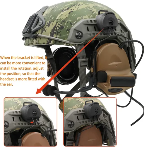 Miniatura 6 de COMTA 2 auriculares tácticos con U94 PTT 2pines, para airsoft, caza, al aire libre, auriculares con cancelación de ruido